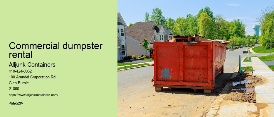 Dumpster rental Baltimore MD prices