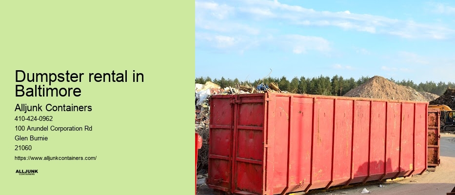 Dumpster rental Baltimore city